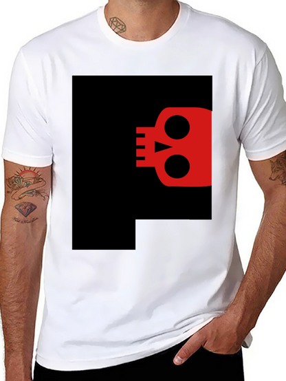 Skull Graphic Black T-Shirt - Modern Casual Style
