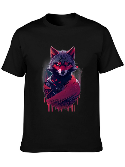Urban Wolf Graphic Tee - Black Stylish T-Shirt