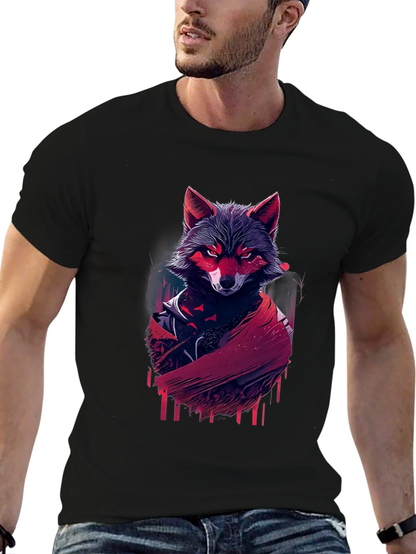 Urban Wolf Graphic Tee - Black Stylish T-Shirt