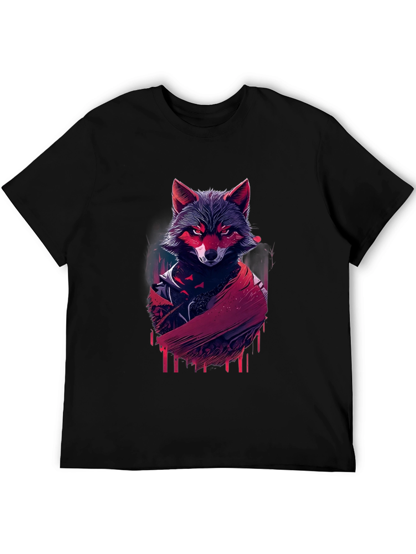 Urban Wolf Graphic Tee - Black Stylish T-Shirt