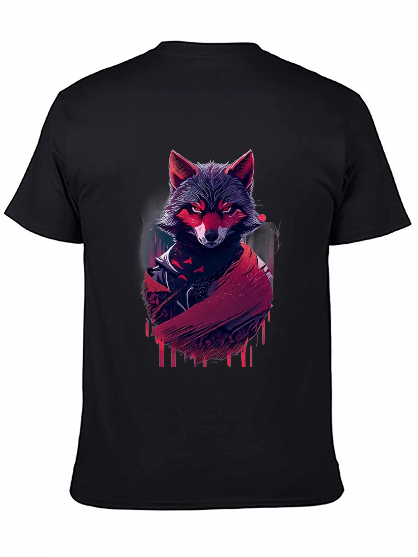 Urban Wolf Graphic Tee - Black Stylish T-Shirt