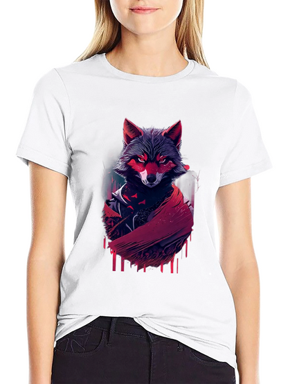 Urban Wolf Graphic Tee - Black Stylish T-Shirt