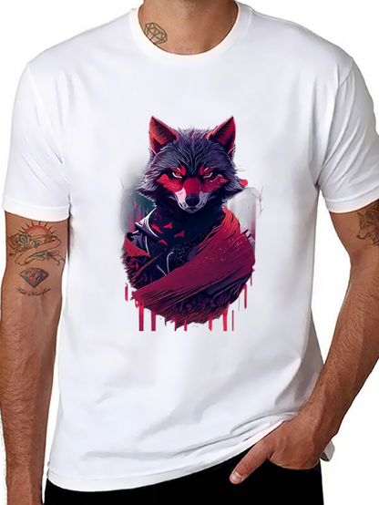 Urban Wolf Graphic Tee - Black Stylish T-Shirt