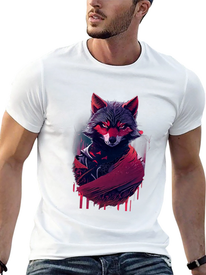 Urban Wolf Graphic Tee - Black Stylish T-Shirt