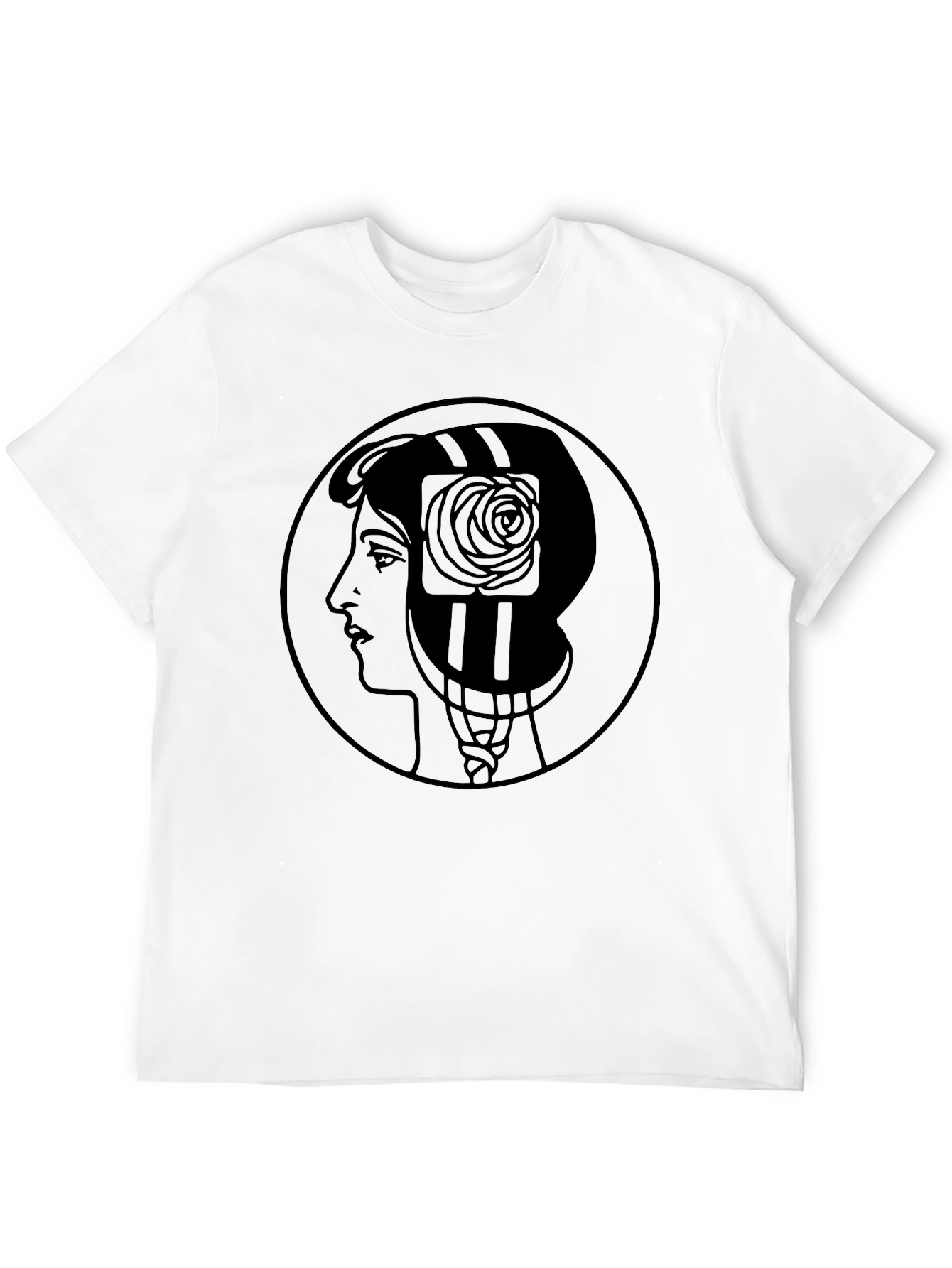 Woman Silhouette Art Nouveau Graphic T-Shirt