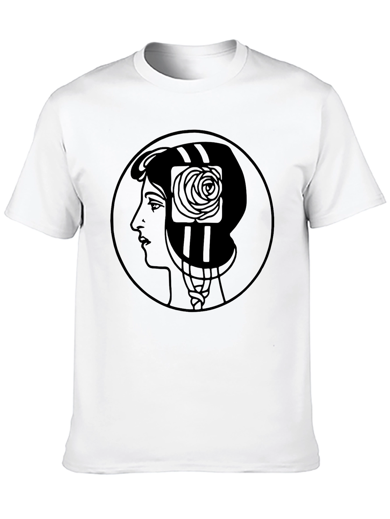 Woman Silhouette Art Nouveau Graphic T-Shirt