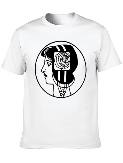 Woman Silhouette Art Nouveau Graphic T-Shirt