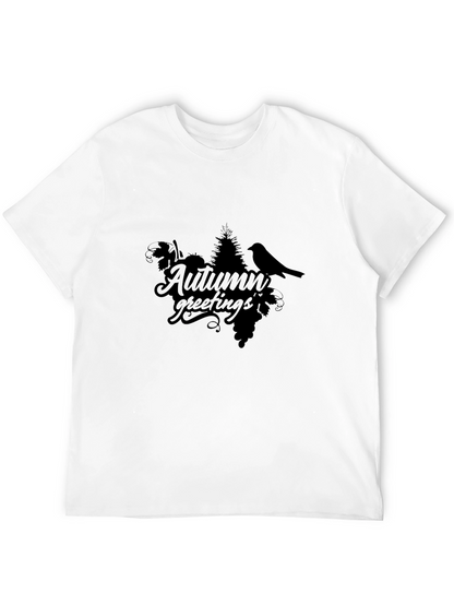 Autumn Greetings Black T-Shirt - Stylish & Unique