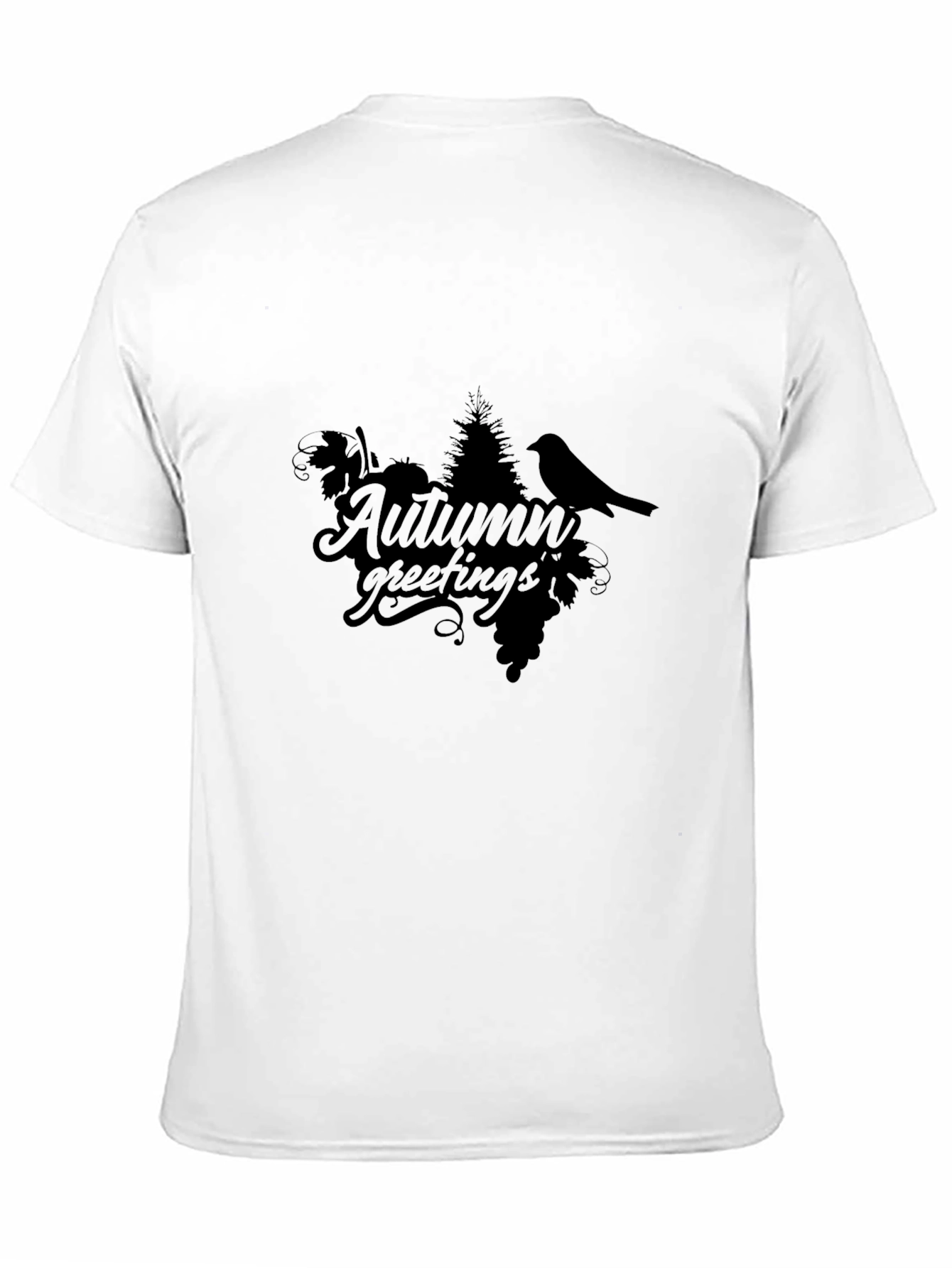 Autumn Greetings Black T-Shirt - Stylish & Unique