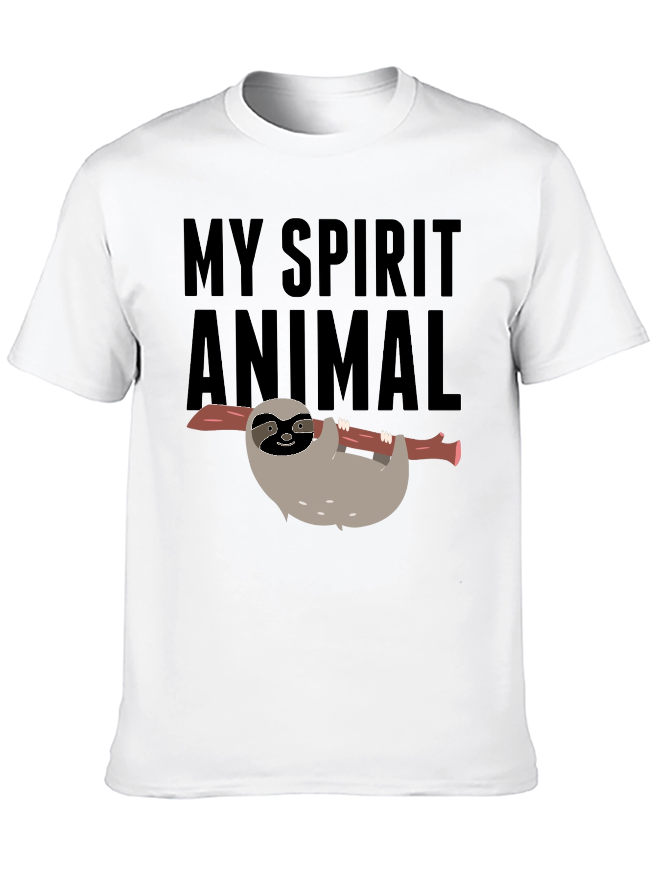 My Spirit Animal Sloth Graphic Tee - Black