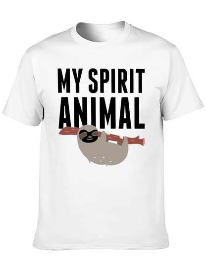 My Spirit Animal Sloth Graphic Tee - Black