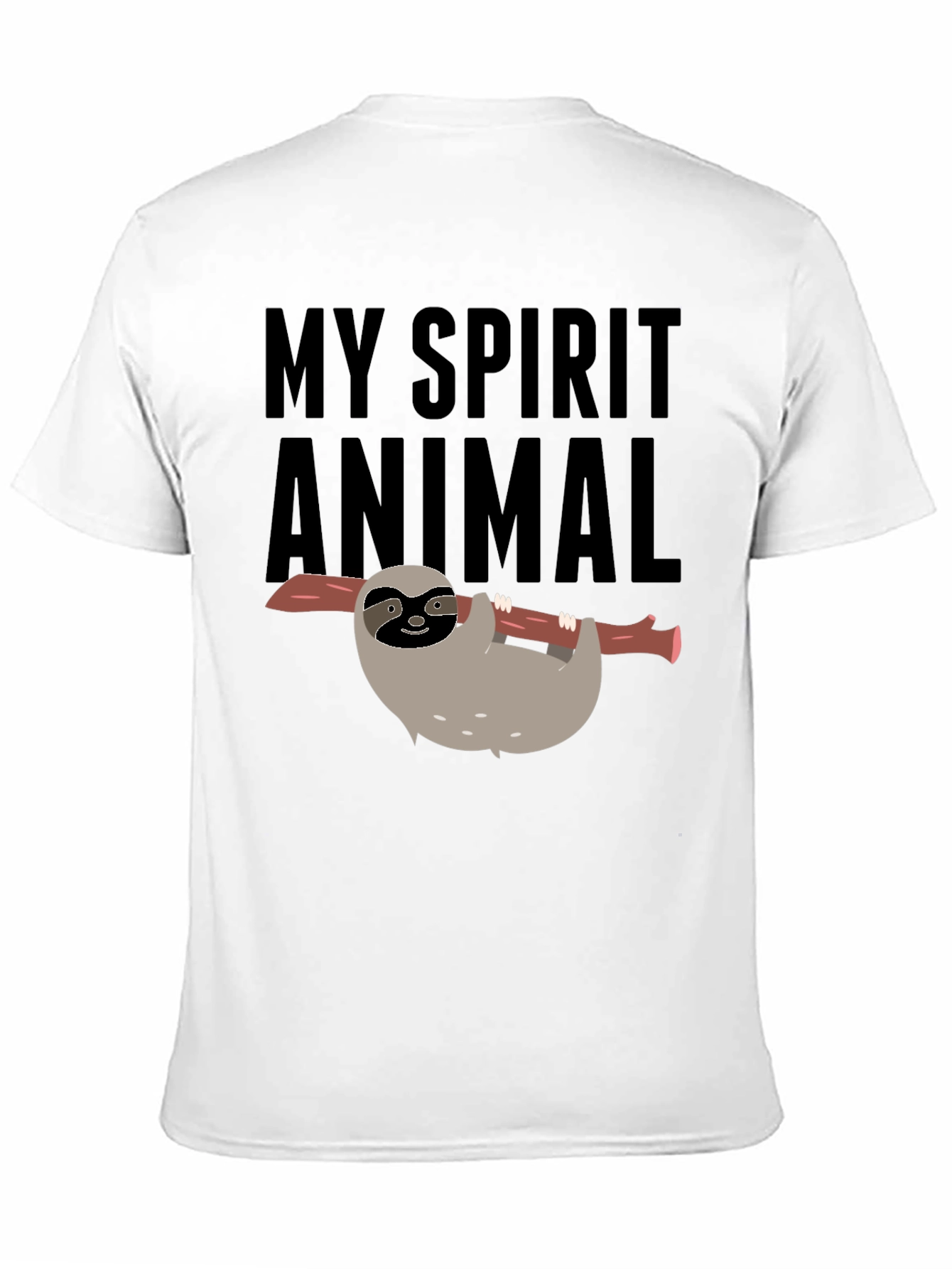 My Spirit Animal Sloth Graphic Tee - Black
