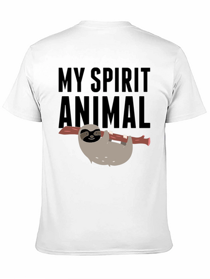 My Spirit Animal Sloth Graphic Tee - Black