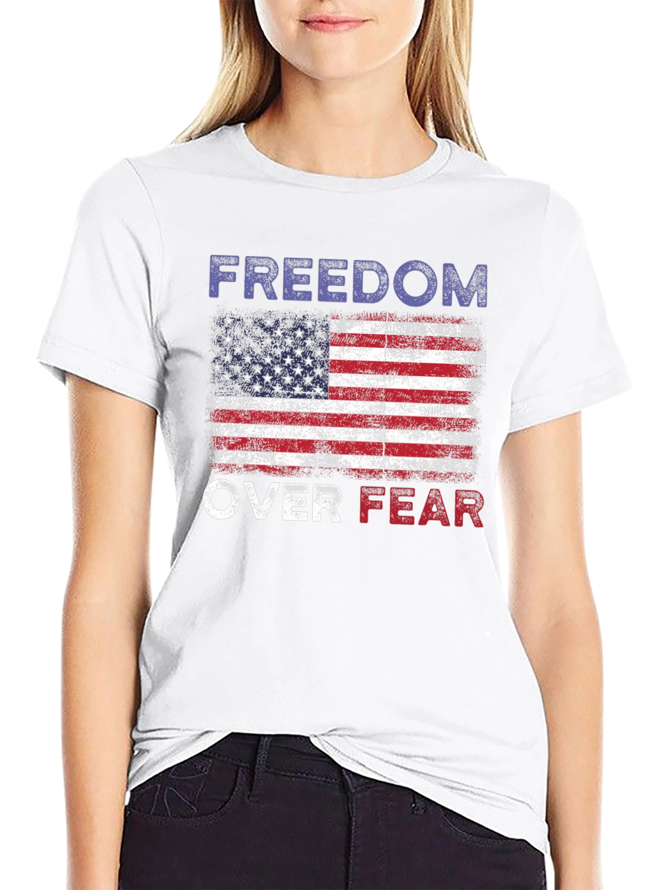 Freedom Over Fear American Flag T-Shirt