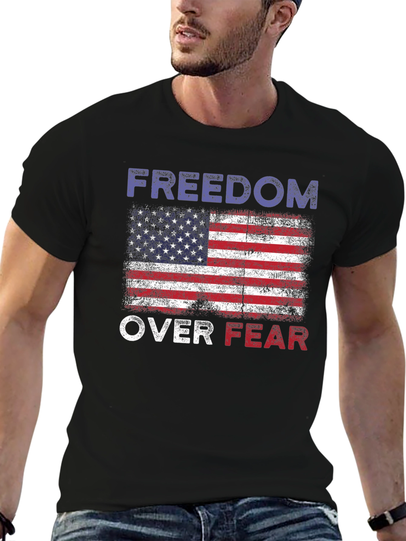 Freedom Over Fear American Flag T-Shirt