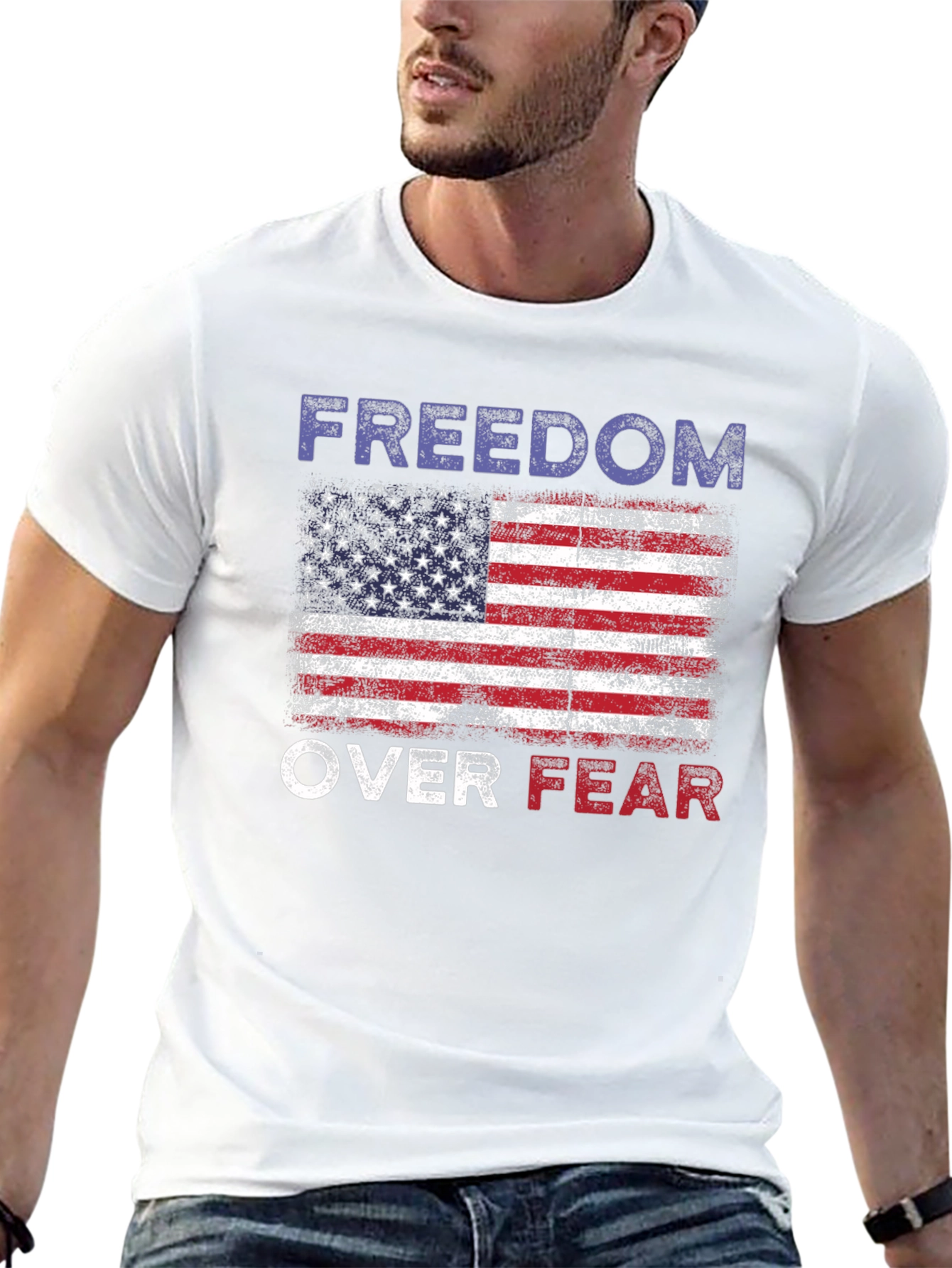 Freedom Over Fear American Flag T-Shirt