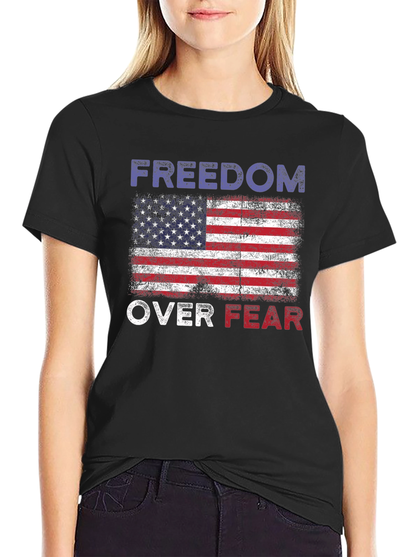 Freedom Over Fear American Flag T-Shirt