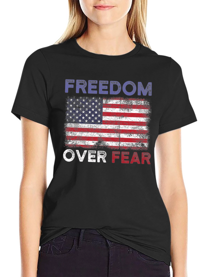 Freedom Over Fear American Flag T-Shirt