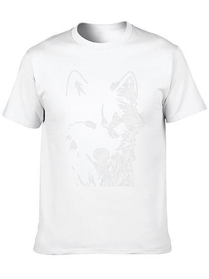 Black Wolf Graphic Tee - Mens Casual Fashion