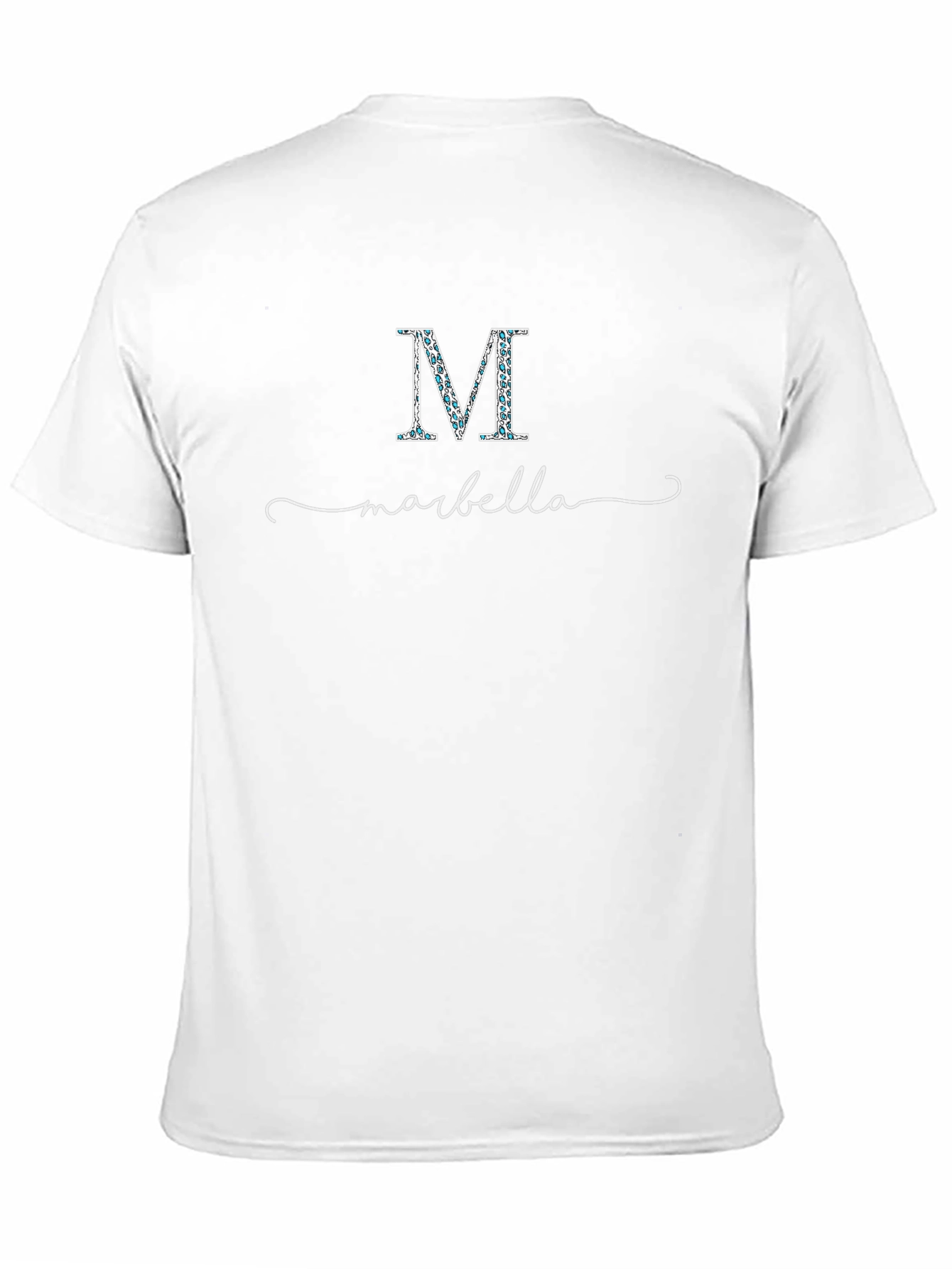 Marbella Initial M Floral Lettering T-Shirt