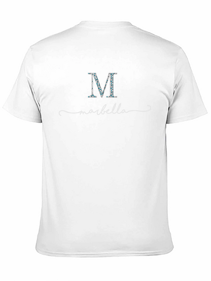 Marbella Initial M Floral Lettering T-Shirt
