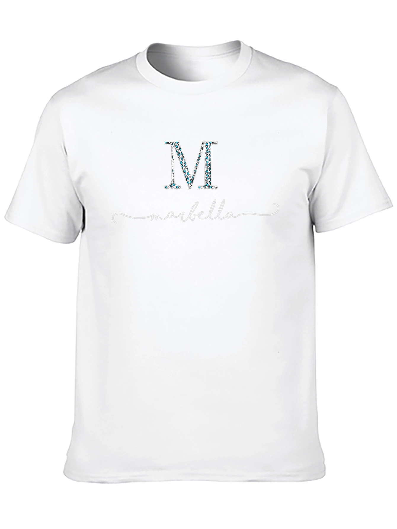 Marbella Initial M Floral Lettering T-Shirt