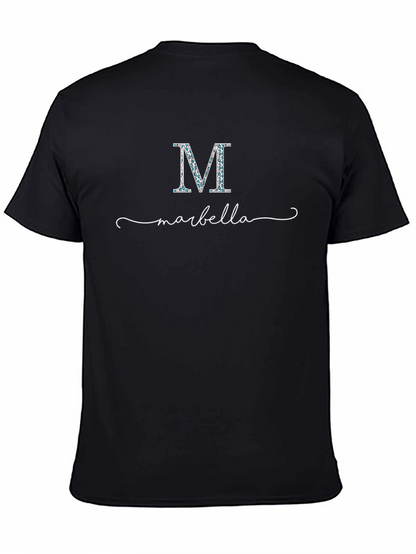 Marbella Initial M Floral Lettering T-Shirt