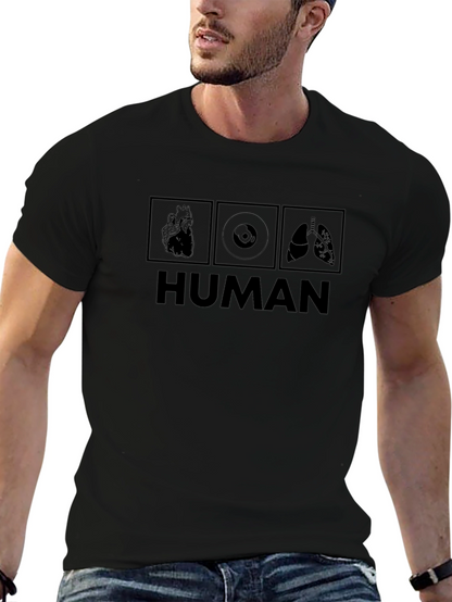 Human Anatomy T-Shirt: Heart Vinyl Lungs Design