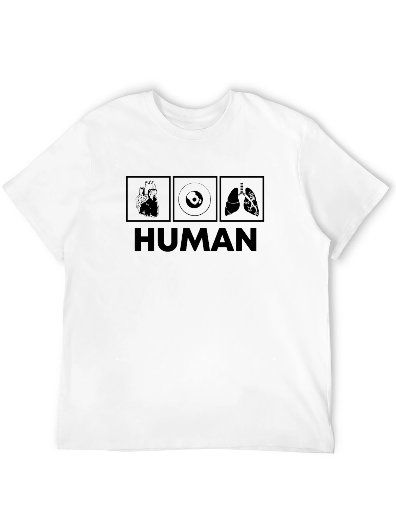 Human Anatomy T-Shirt: Heart Vinyl Lungs Design