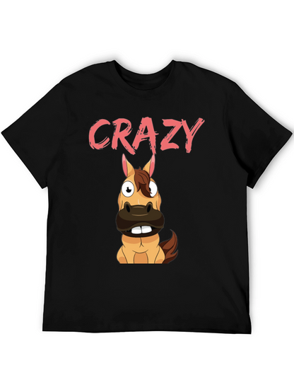 Crazy Horse Graphic Tee - Black Cotton Blend