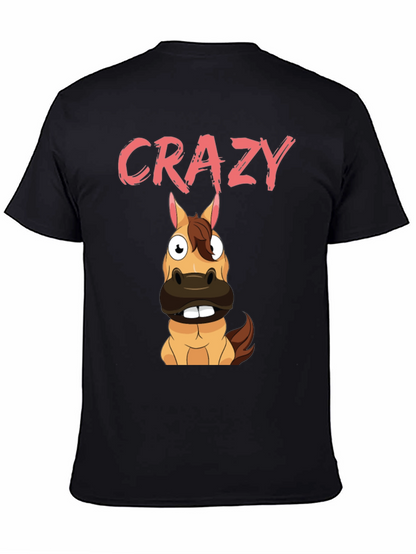 Crazy Horse Graphic Tee - Black Cotton Blend