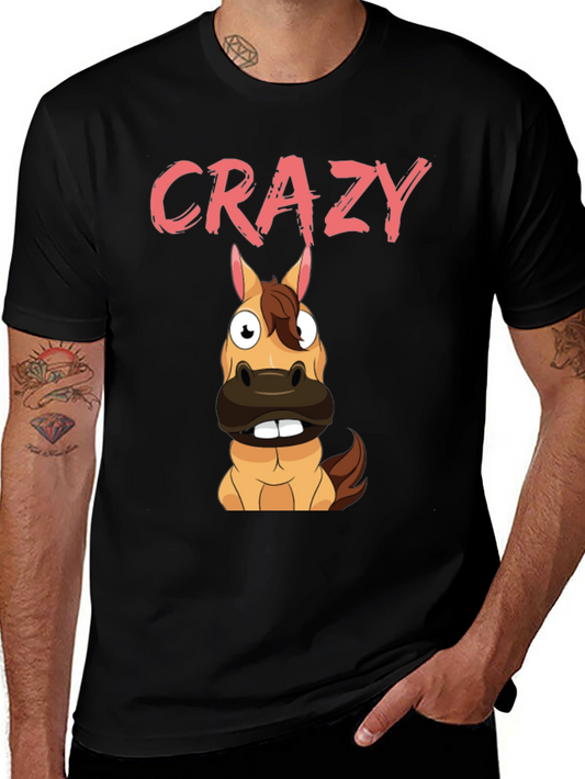 Crazy Horse Graphic Tee - Black Cotton Blend