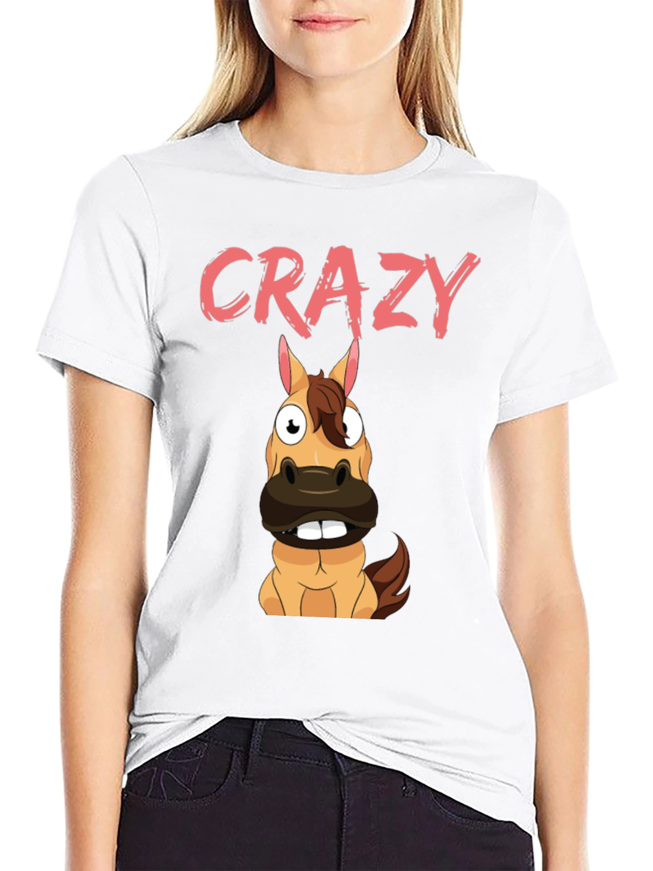 Crazy Horse Graphic Tee - Black Cotton Blend