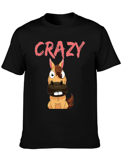 Crazy Horse Graphic Tee - Black Cotton Blend