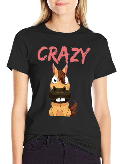 Crazy Horse Graphic Tee - Black Cotton Blend
