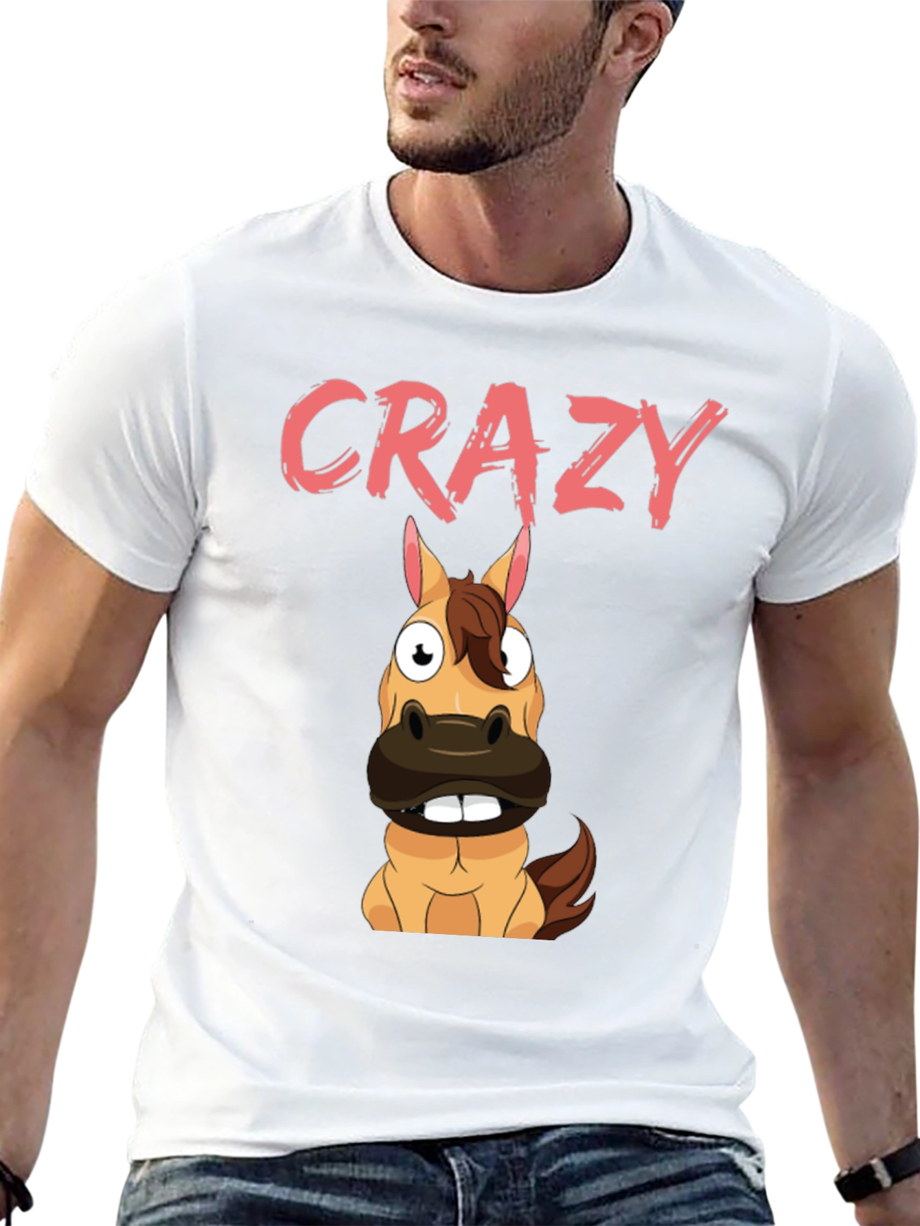 Crazy Horse Graphic Tee - Black Cotton Blend