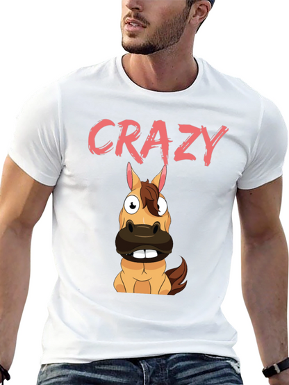 Crazy Horse Graphic Tee - Black Cotton Blend