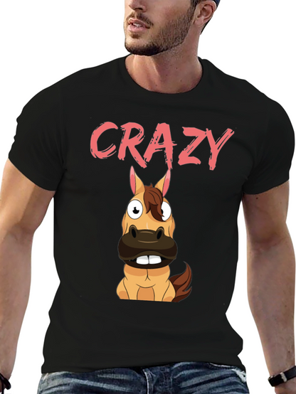 Crazy Horse Graphic Tee - Black Cotton Blend