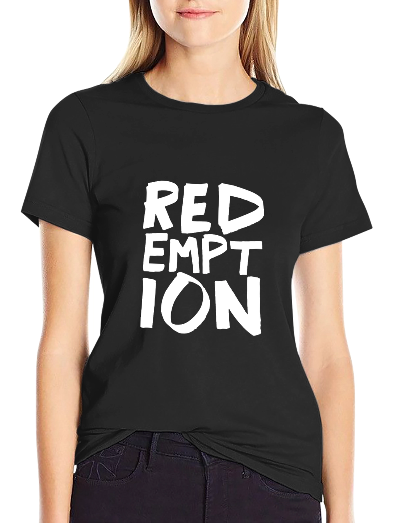 Redemption Graphic Print Black T-Shirt