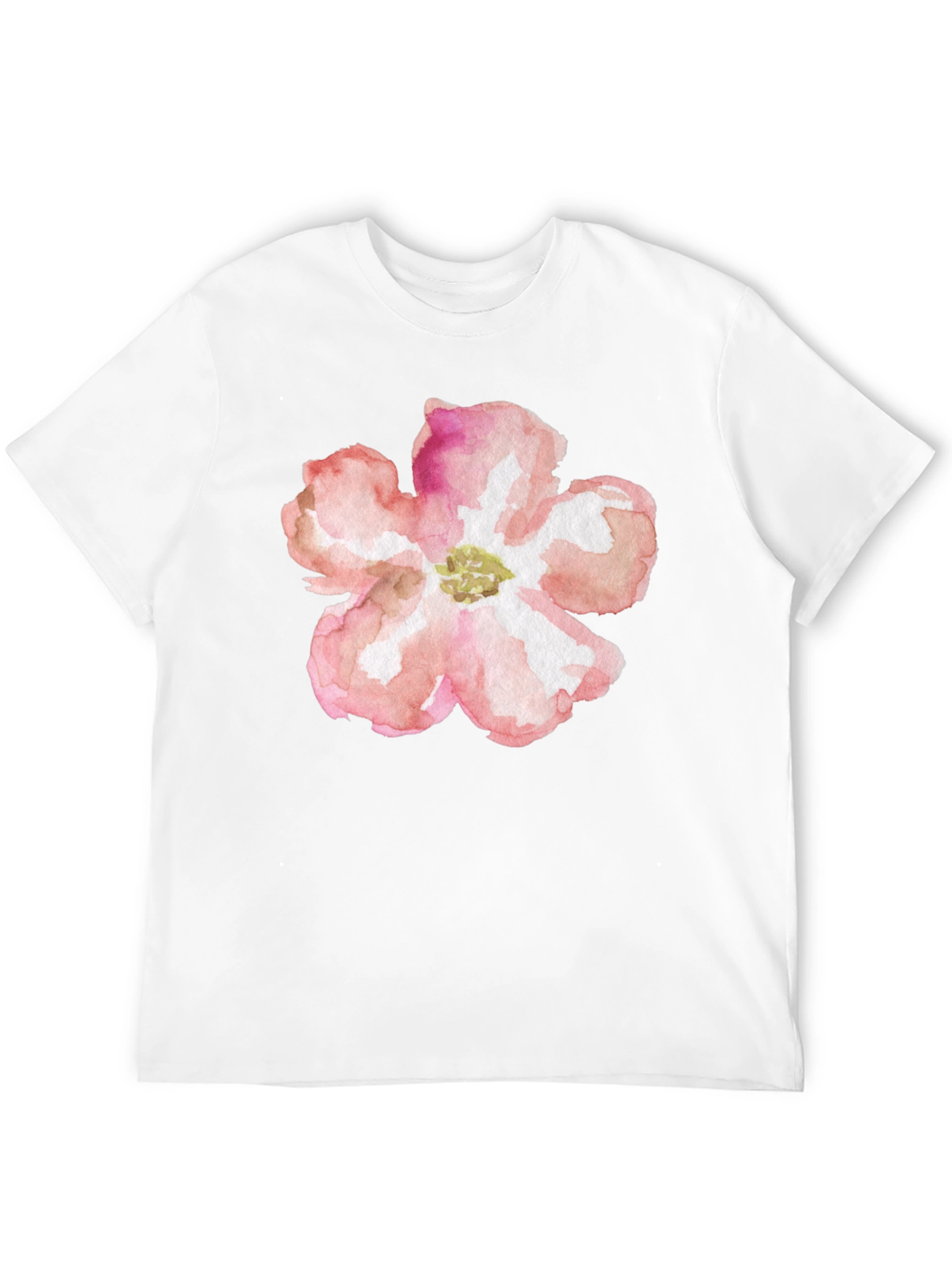 Floral Graphic Tee - Black Cotton T-Shirt