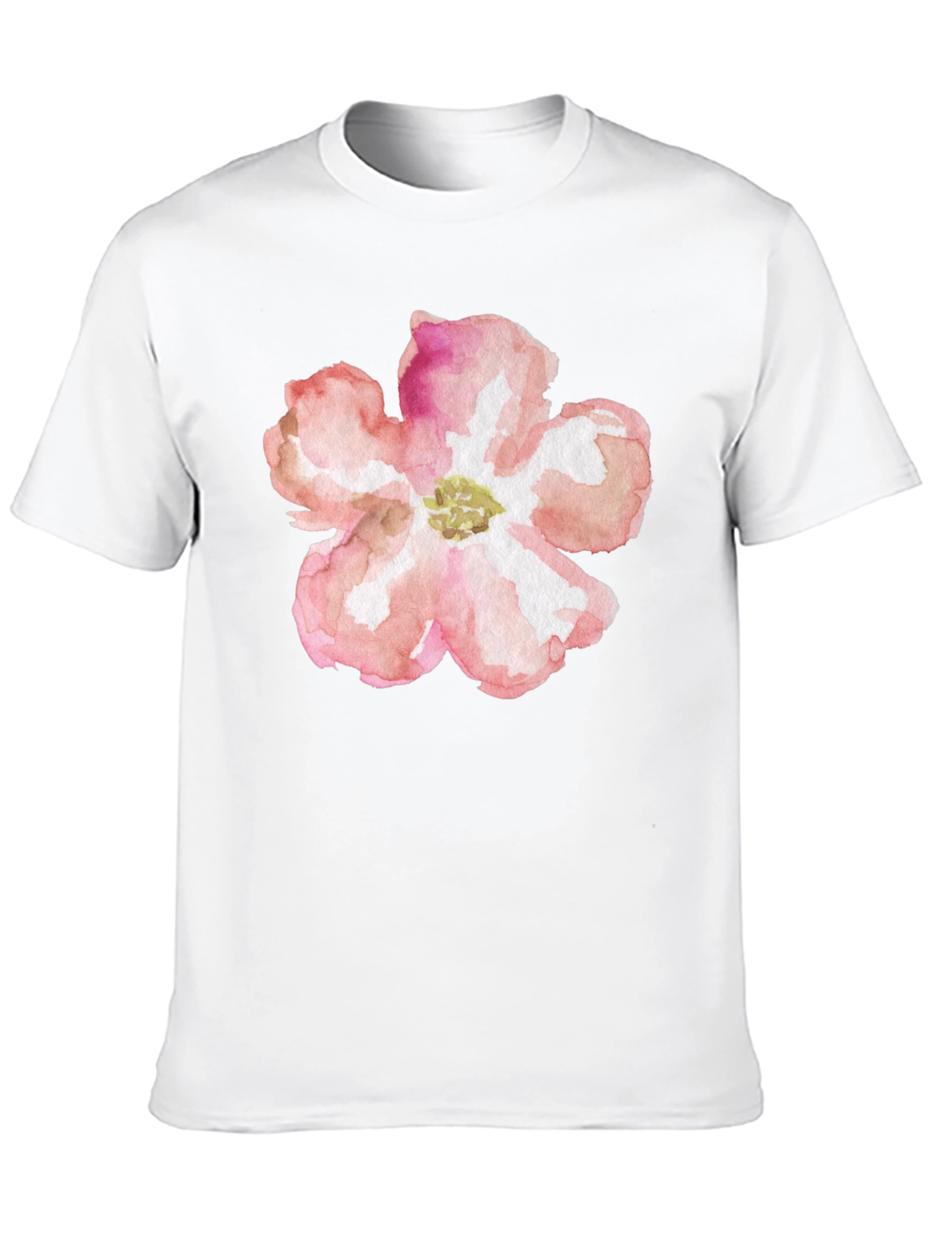 Floral Graphic Tee - Black Cotton T-Shirt