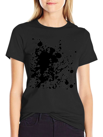 Mens Black Splatter Print T-Shirt