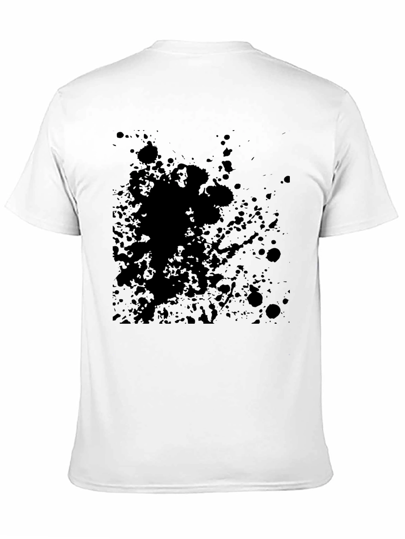 Mens Black Splatter Print T-Shirt