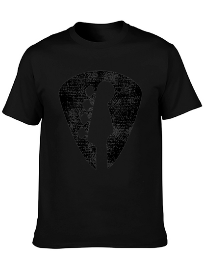 Black Guitar Pick T-Shirt - Rock Music Tee