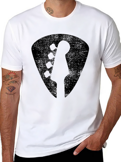 Black Guitar Pick T-Shirt - Rock Music Tee