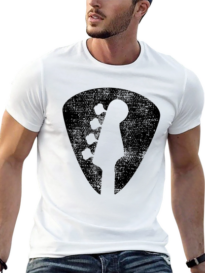 Black Guitar Pick T-Shirt - Rock Music Tee