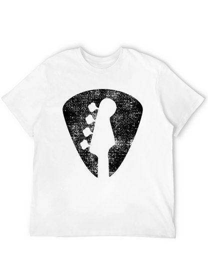 Black Guitar Pick T-Shirt - Rock Music Tee