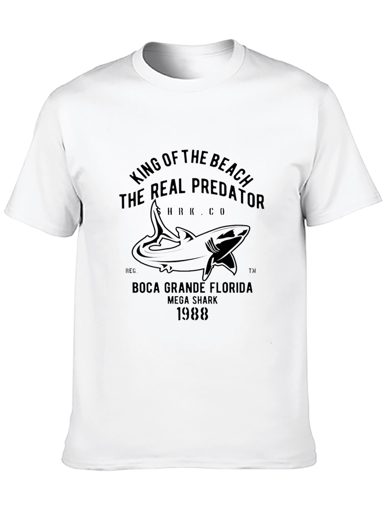 King of the Beach Shark Graphic Tee - Black