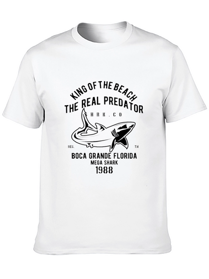 King of the Beach Shark Graphic Tee - Black