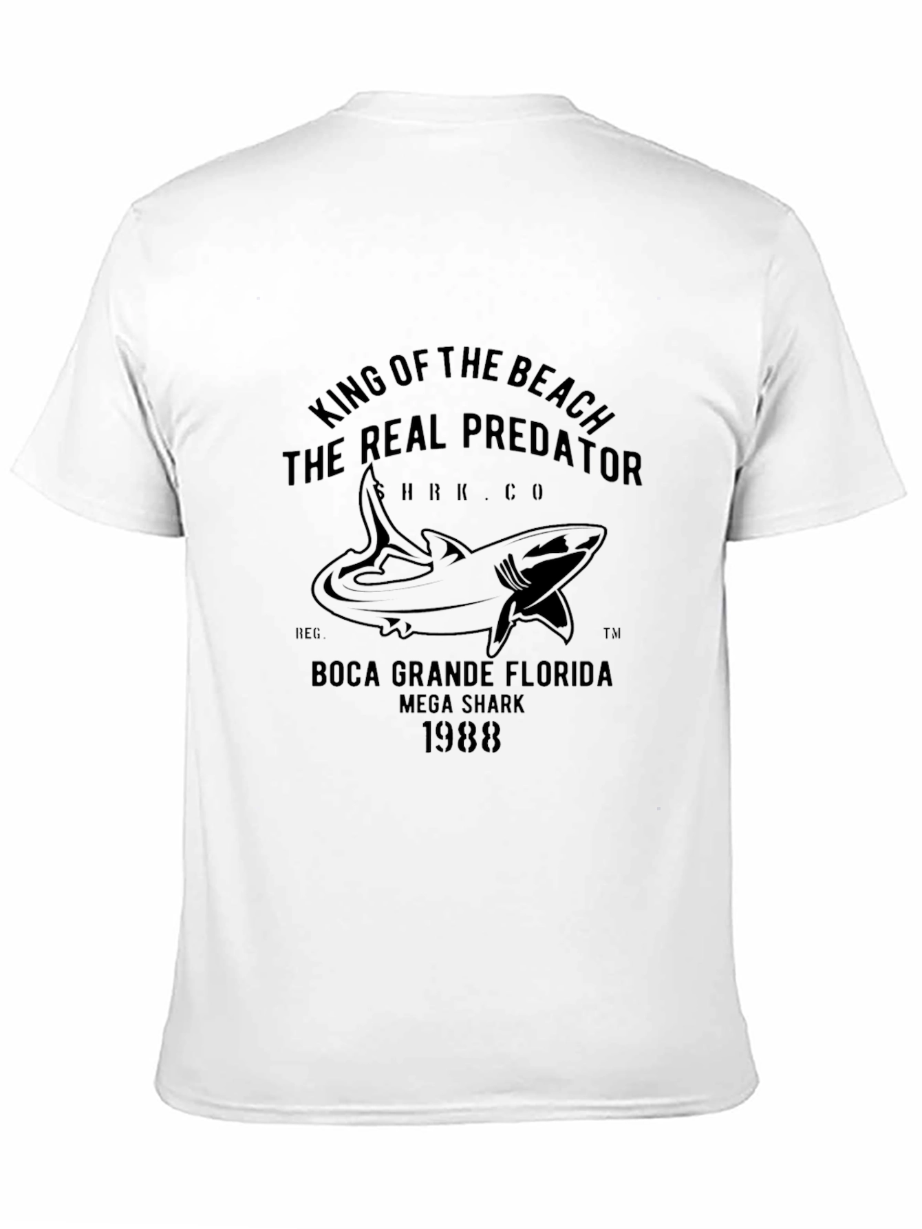 King of the Beach Shark Graphic Tee - Black